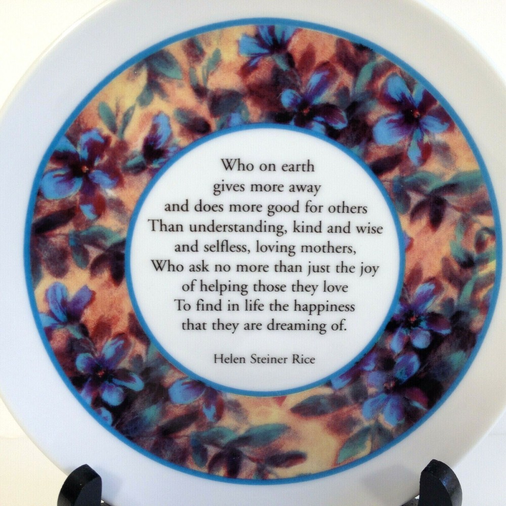 Vintage Gibson Mothers Day Keepsake Plate by Helen Steiner Rice 6.5"
